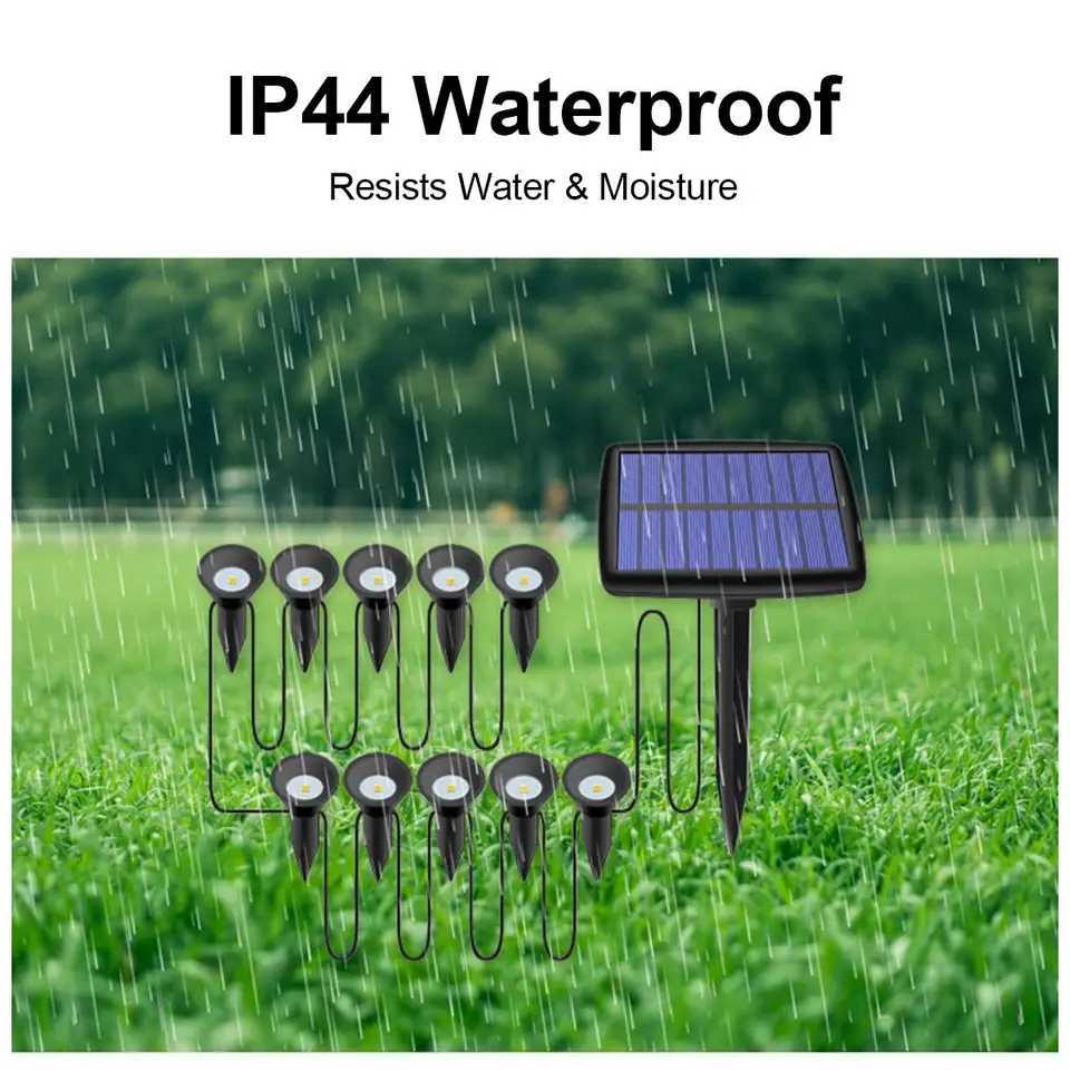 Solar InGround Lights 10In1 Lamp Led Garden Outdoor Yard Pathway Patio Landscape Lawn Panel Decoration Powered Lamps Waterproof C250922