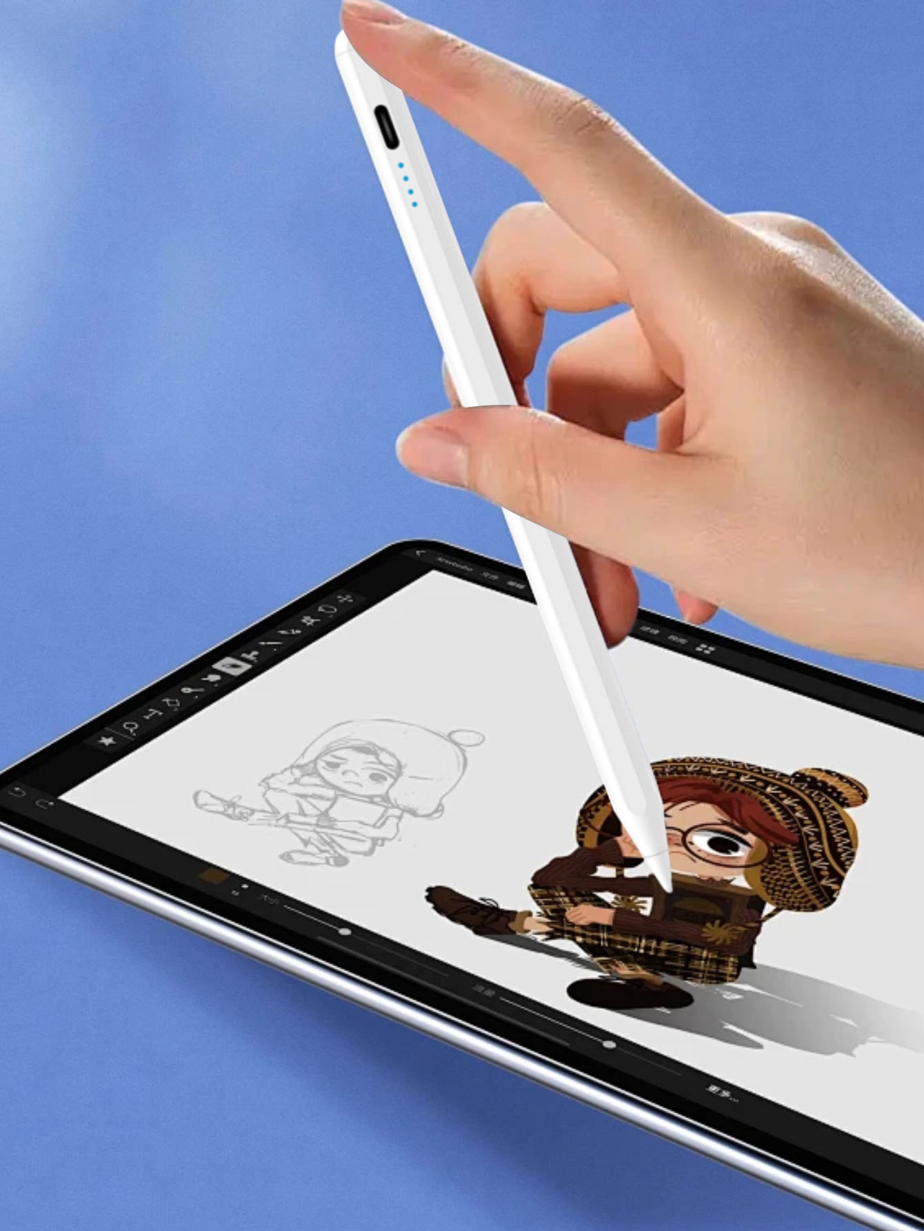 Universal Capacitive Stylus Pen for Phones Tablets, Replaceable Tips, Scratch Resistant, Screen Friendly Compatible with All Touchscreens