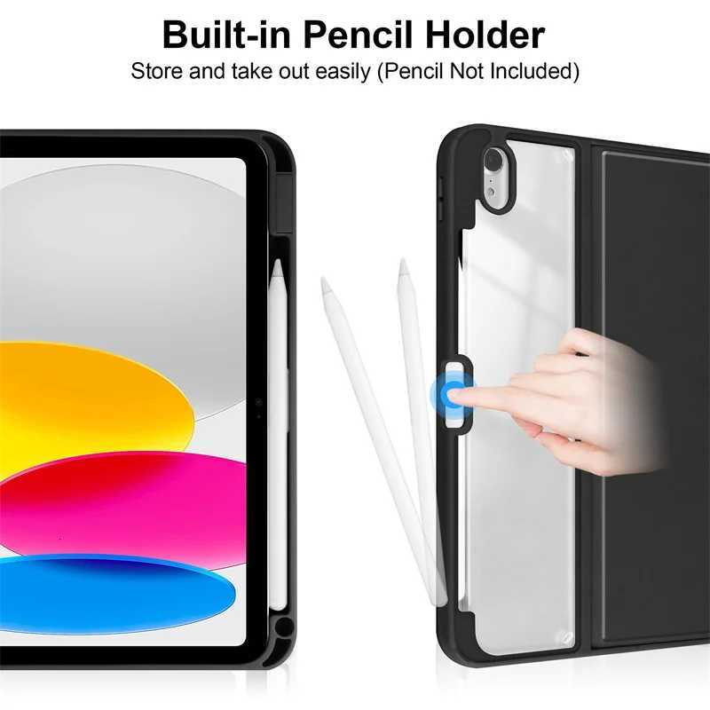 For iPad Pro 11 13 inch 2024 M4 Case iPad Air 11 13 129 4th 5th 109 Pencil Holder Cover iPad 10th 102 9th 8th 7th Funda Z250922
