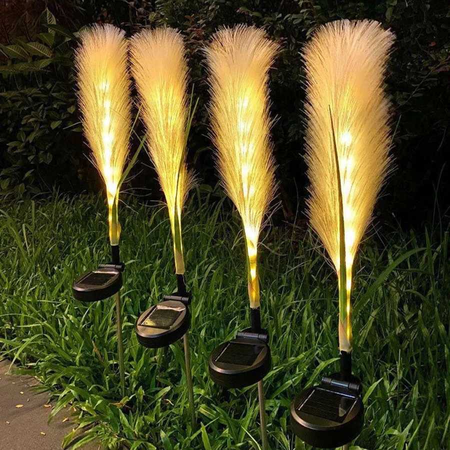 LED solar simulation reed fiber optic lamp outdoor waterproof lawn and courtyard decoration lamp C250922