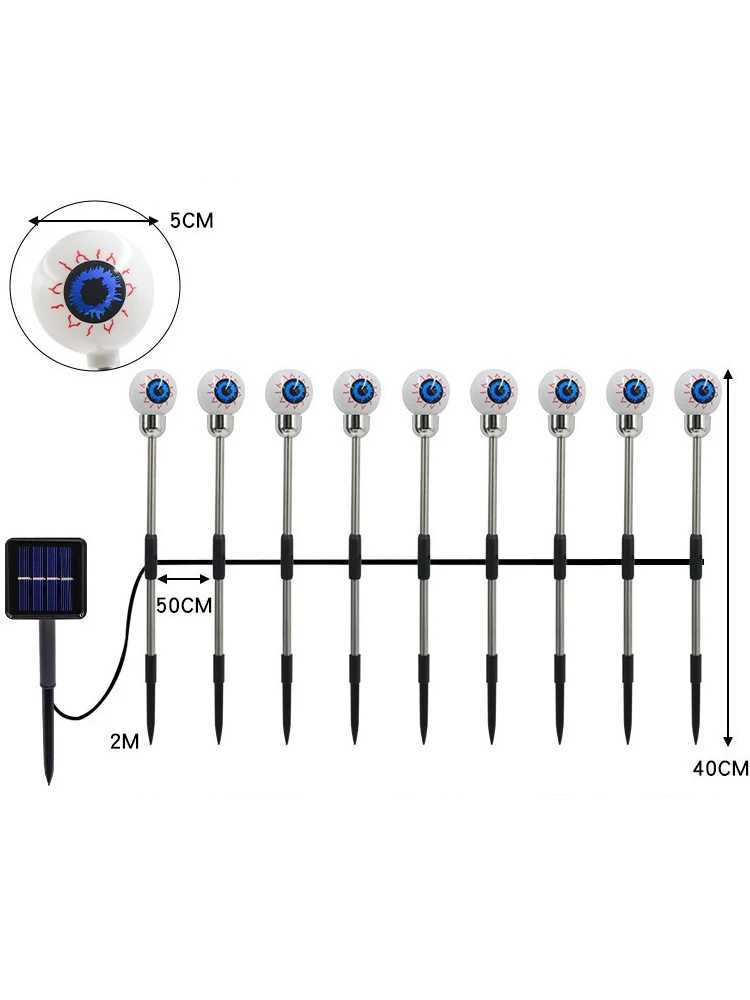 Halloween Lamp Outdoor Solar LED Lawn Light Ghost Eyes Lamp Holiday Party Light Christmas Gift Lamp Yard Decoration String Light C250922