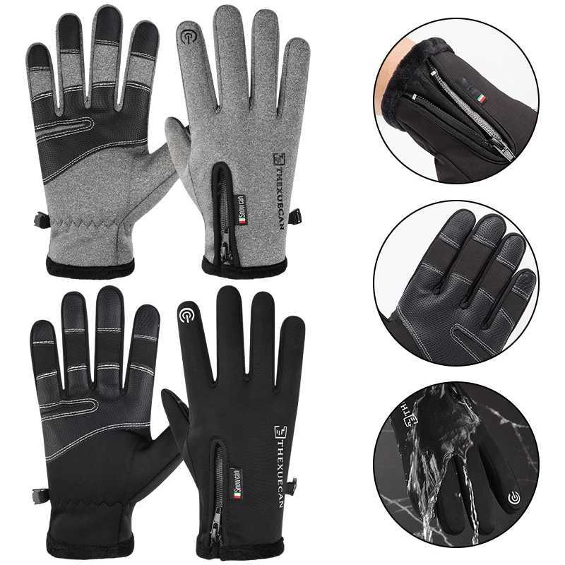 Winter Gloves for Men Women Outdoor Tactical Touchscreen Warm Gloves Antislip Cycling Driving Fishing Protection Gloves J250922