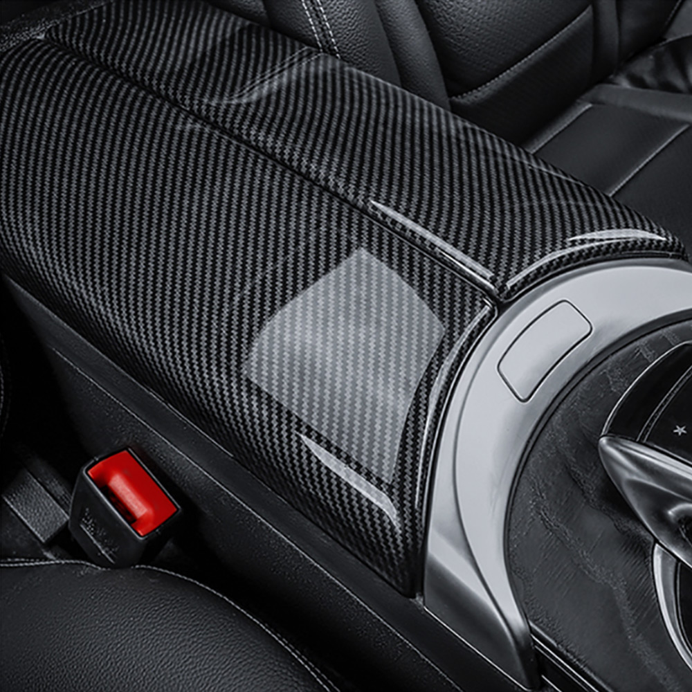 Car Carbon Fiber Center Console Armrest Box Cover Armrest Panel Trim Interior Accessories Compatible with Mercedes Benz G-Class W464 G63 AMG G550 G500