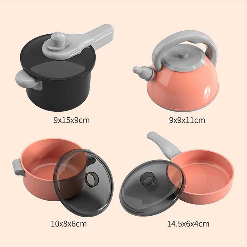 Cooking Toys Pink Kitchen Toy Set Girl Boy toys Cut Fruit Vegetable Pizza Pretend Play Simulation Early Education Toys For Kids C250922