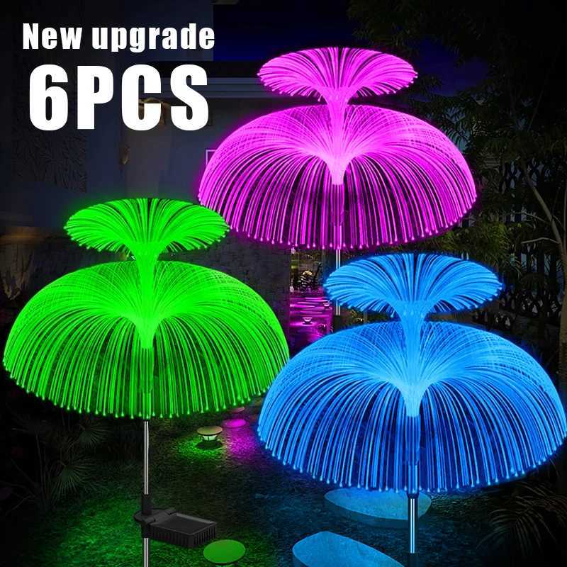 Solar Pathway Lights Outdoor Garden Jellyfish Decor Lawn Lights Solar Power Waterproof Yard Walkway Patio Decor Flowers Lamp C250922