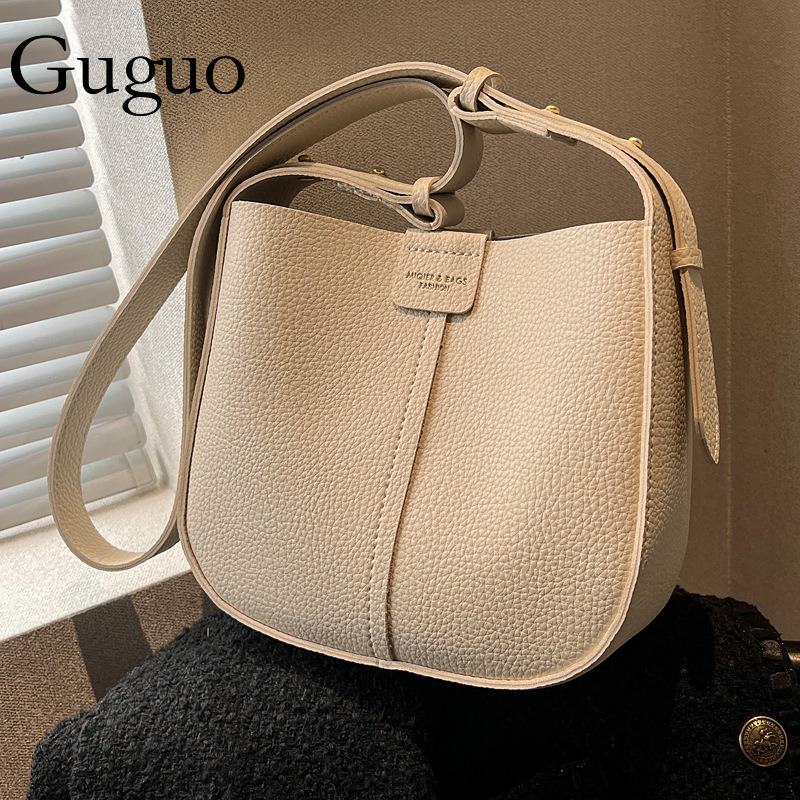 Guguo Designer Bag Luxury Bag Versatile Small Bag For Women 2025 Spring Summer New Fashion Single Shoulder Crossbody Bag Retro Commuter Mother And Chi