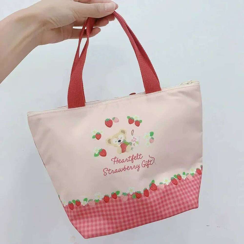 Designer Luxury Japanese Valentine S Day Strawberry Series Tote Linabell Handbag Shoulder Canvas Bag Stellalou Pink Plaid Cute