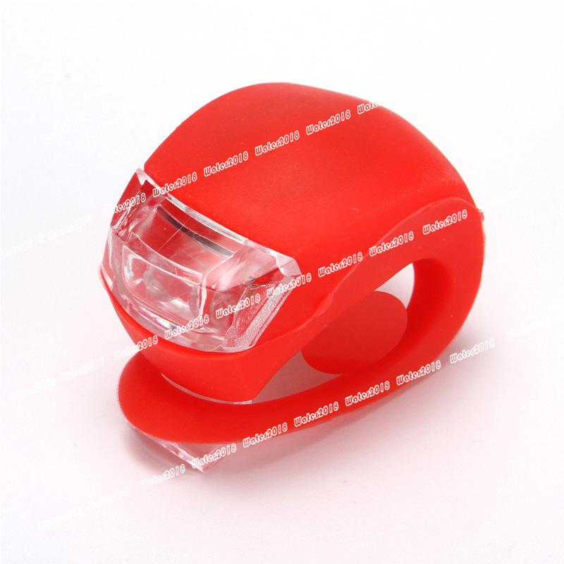 Bicycle Front Light Silicone LED Head Front Rear Wheel Bike Light Waterproof Cycling With Battery Bicycle Accessories Bike Lamp 5 Colors