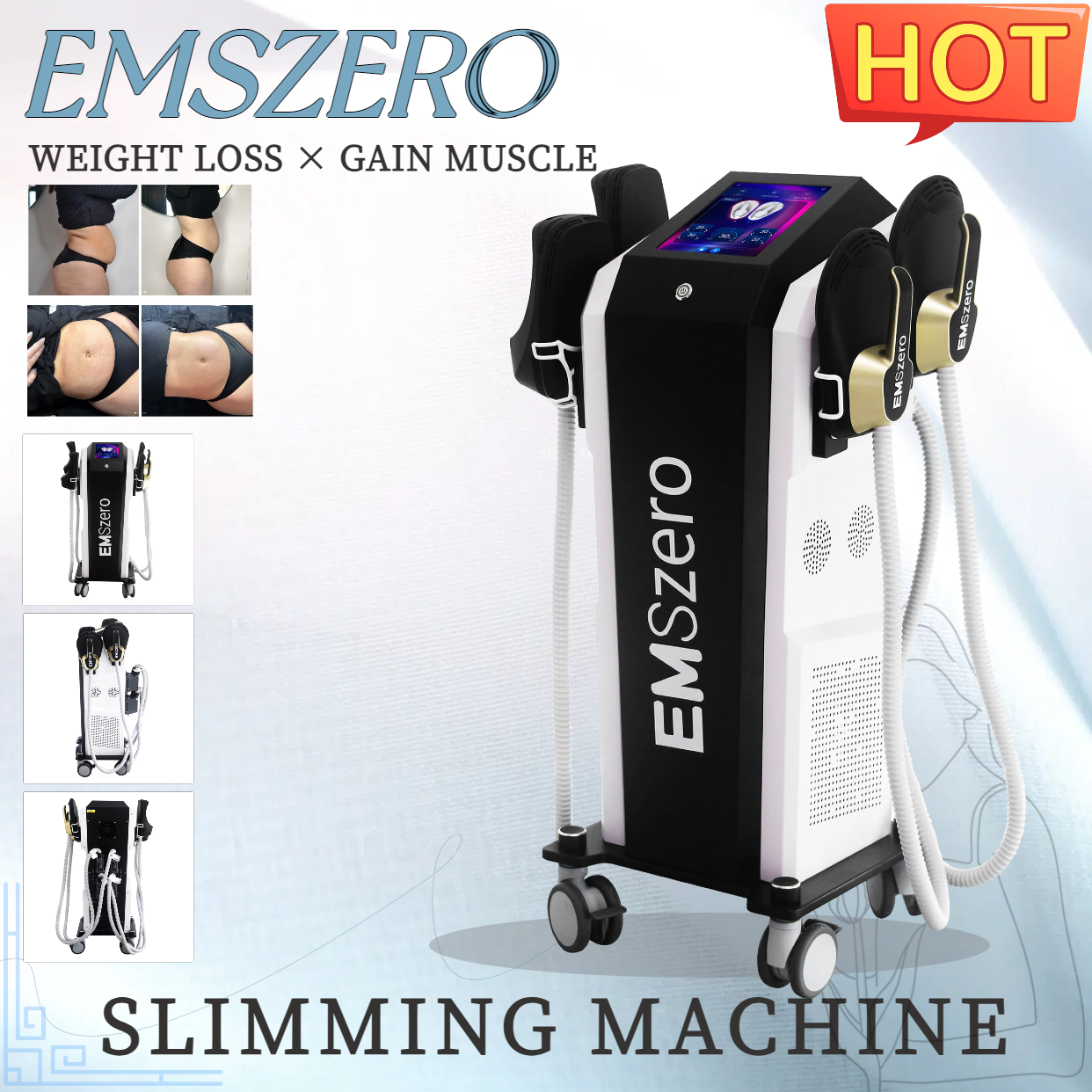EMSzero Neo Machine with RF EMS For Body Fat Burning Muscle Building Butt Lifting Machine 4/5 Handles Body Sculpting and Muscle Building Machine Fat L