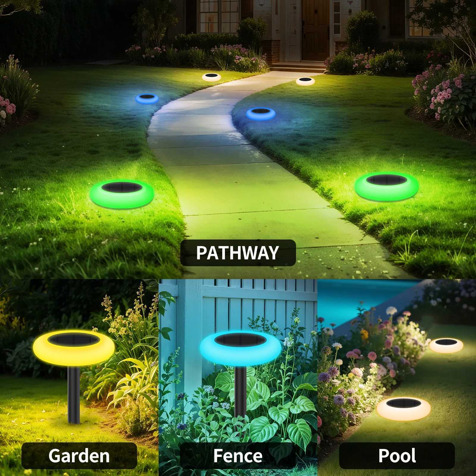 26PCS Solar Outdoor Lights 9LED Waterproof Lawn Lamp360 Floor Lighting for Garden Yard Pathway Patio Camping Summer Decor C250922