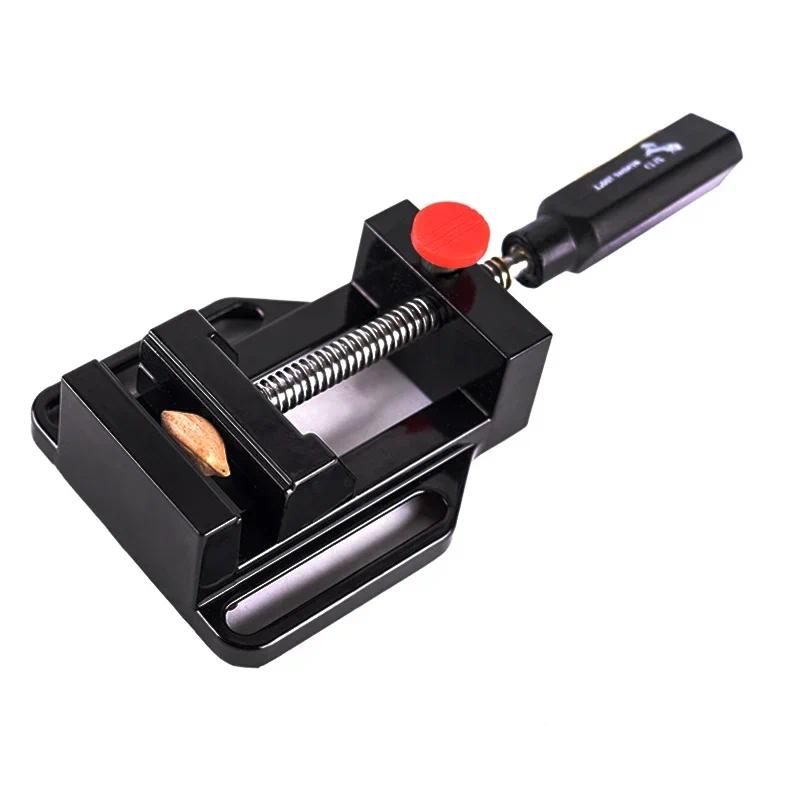 Flat Tongs Manumotive Screw Precision Parallel-jaw Vice Plain Jig QGG Full Aluminum 1pcs Drill Press Stand Kit Benchs Clamp