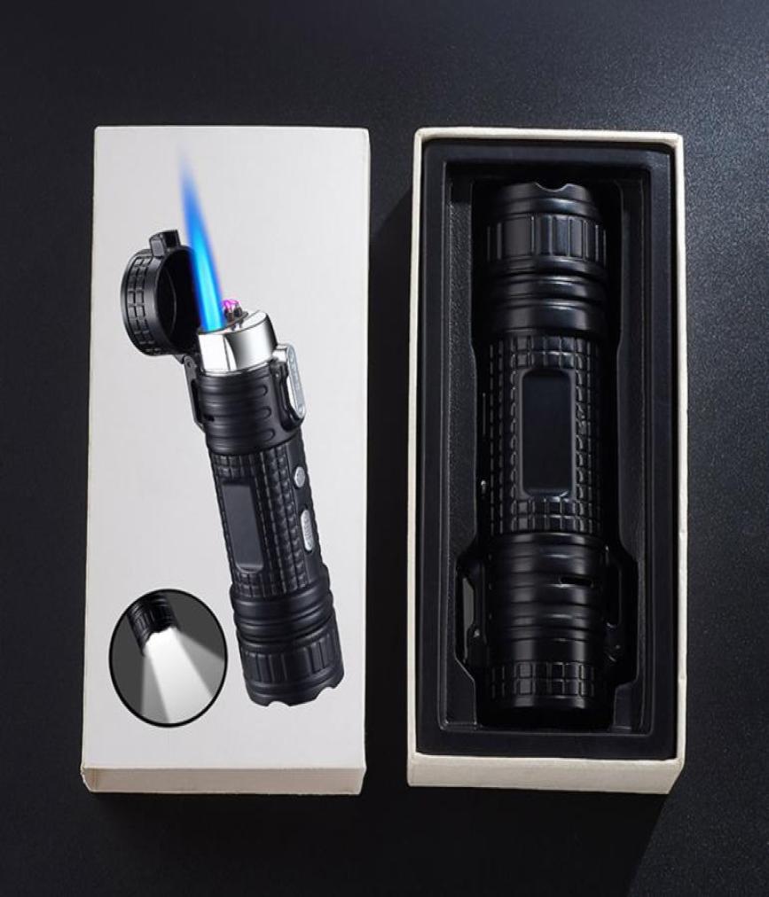 3 In 1 Torch Cigar Lighter Multifunction Windproof Jet Flame Electric Arc Pulse Lighter with LED Flashlight Creactive91876819510667