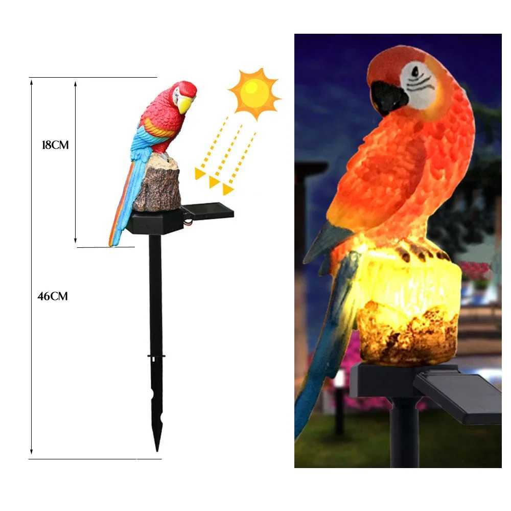 Solar Powered LED Owl Animal Home Artificial Flowers Garden Lights Waterproof Outdoor Lawn Lamp Solary Energy Outside Led Decor C250922