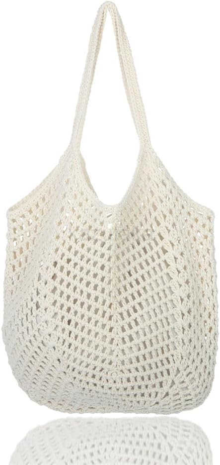 Sither Crochet Bags for Women Summer Beach Travel Mesh Bag Handbags Knit Hollow Hobo Bag for Gift Z250922