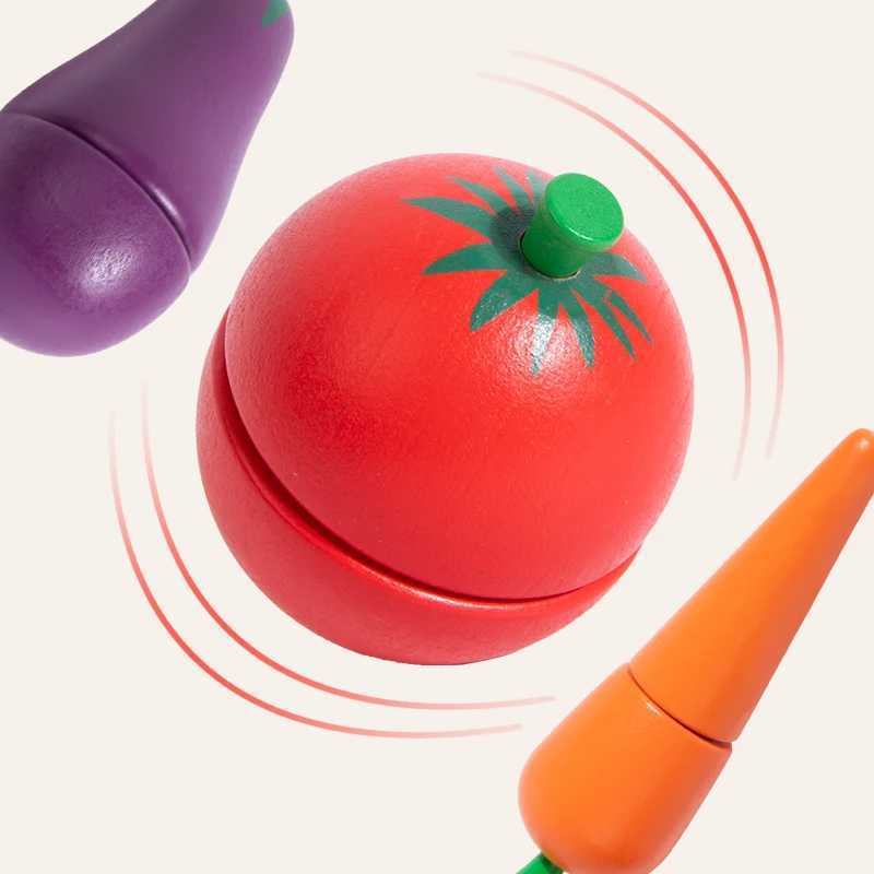 Simulation Kitchen Pretend Toy Wooden Classic Game Montessori Educational Toy For Children Kids Gift Cutting Fruit Vegetable Set C2509221