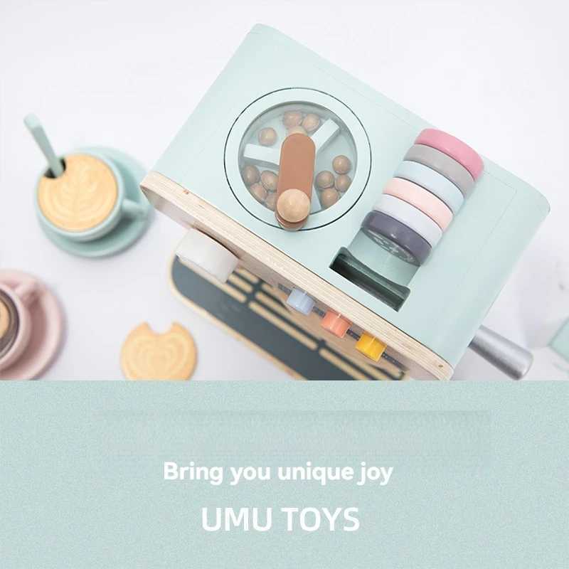 Kids Toy Set Wooden Coffee Maker Set Simulation Cookie Pretend Play Educational Toys Gifts for Girls Boys C250922