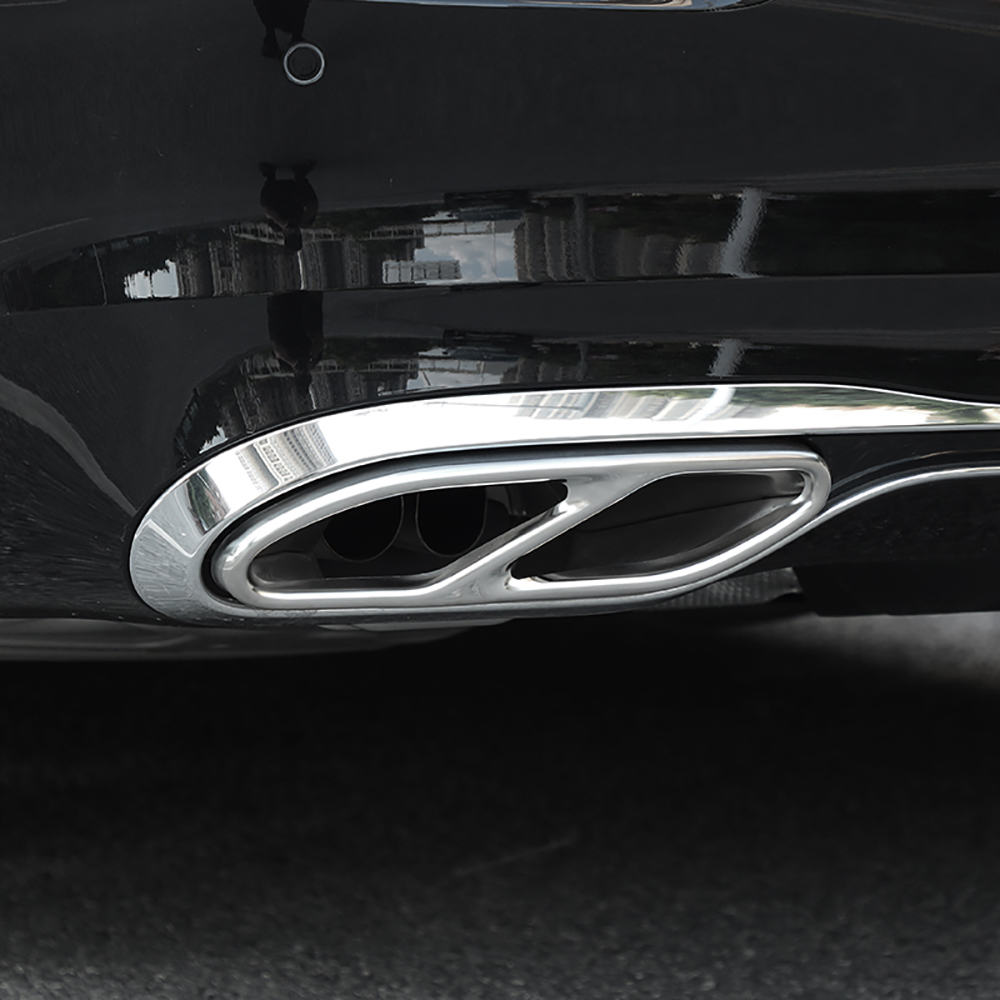 Stainless Steel Tail Throat Exhaust Pipes Frame Tailpipe Trim Decoration For Mercedes-Benz S Class W223 S450 S560 S500 S580 S63 AMG S580e Exterior Acc