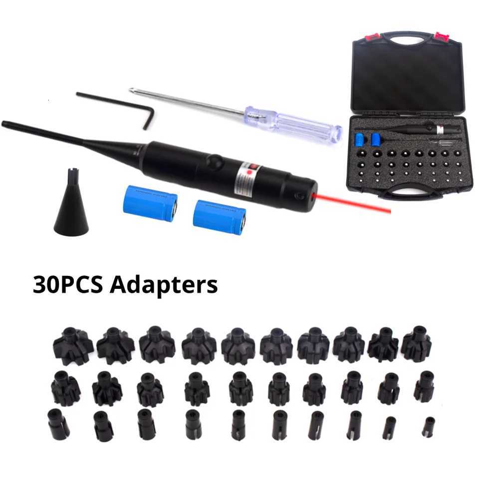 Laser Bore Sight Kit with 30 Adapters Laser Collimator 177 22LR to 12GA Boresighter for Hunting and Fishing X250922