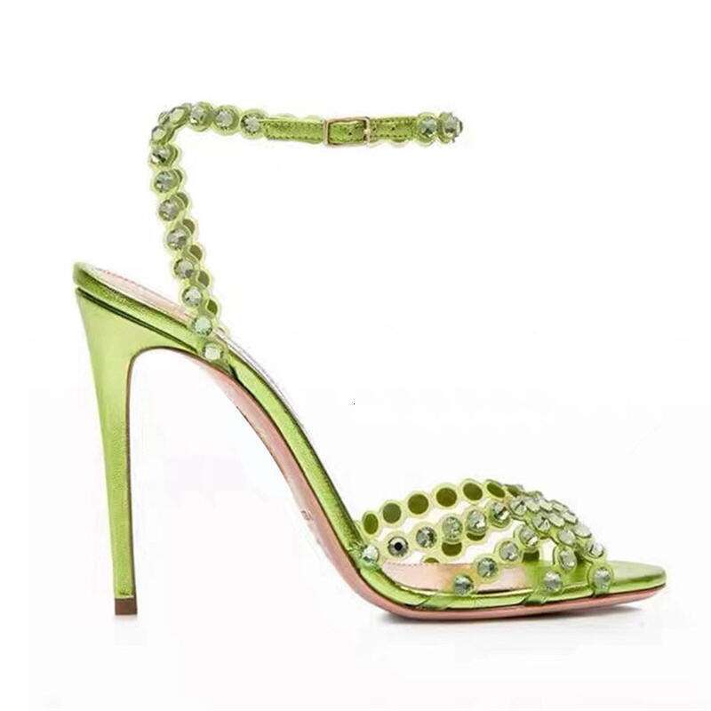 Custom New Style High Heel With Rhinestones Open Toe Customized Stiletto Shoes Ladies Sandals