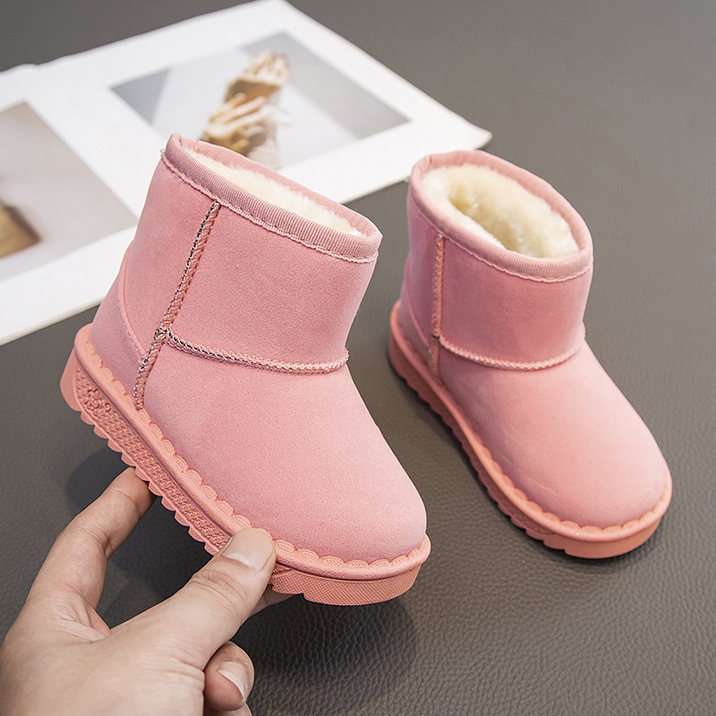 Designer Shoes Children's snow Boots 2025 Winter Style New Boys' and Girls' Cotton boots Warm Ankle Boots Fleece thickened Cotton shoes