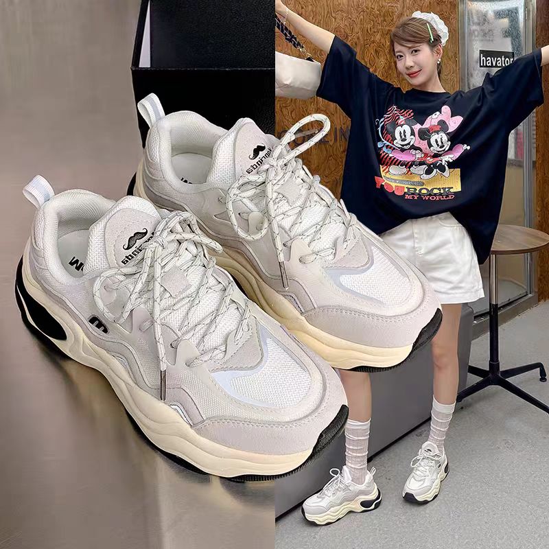 Mirinda Women's Shoes 2025 New Autumn Versatile Thick-Soled Casual Shoes Unisex Flow Cloud 2nd Generation Height-Increasing Men's Shoes Fit 