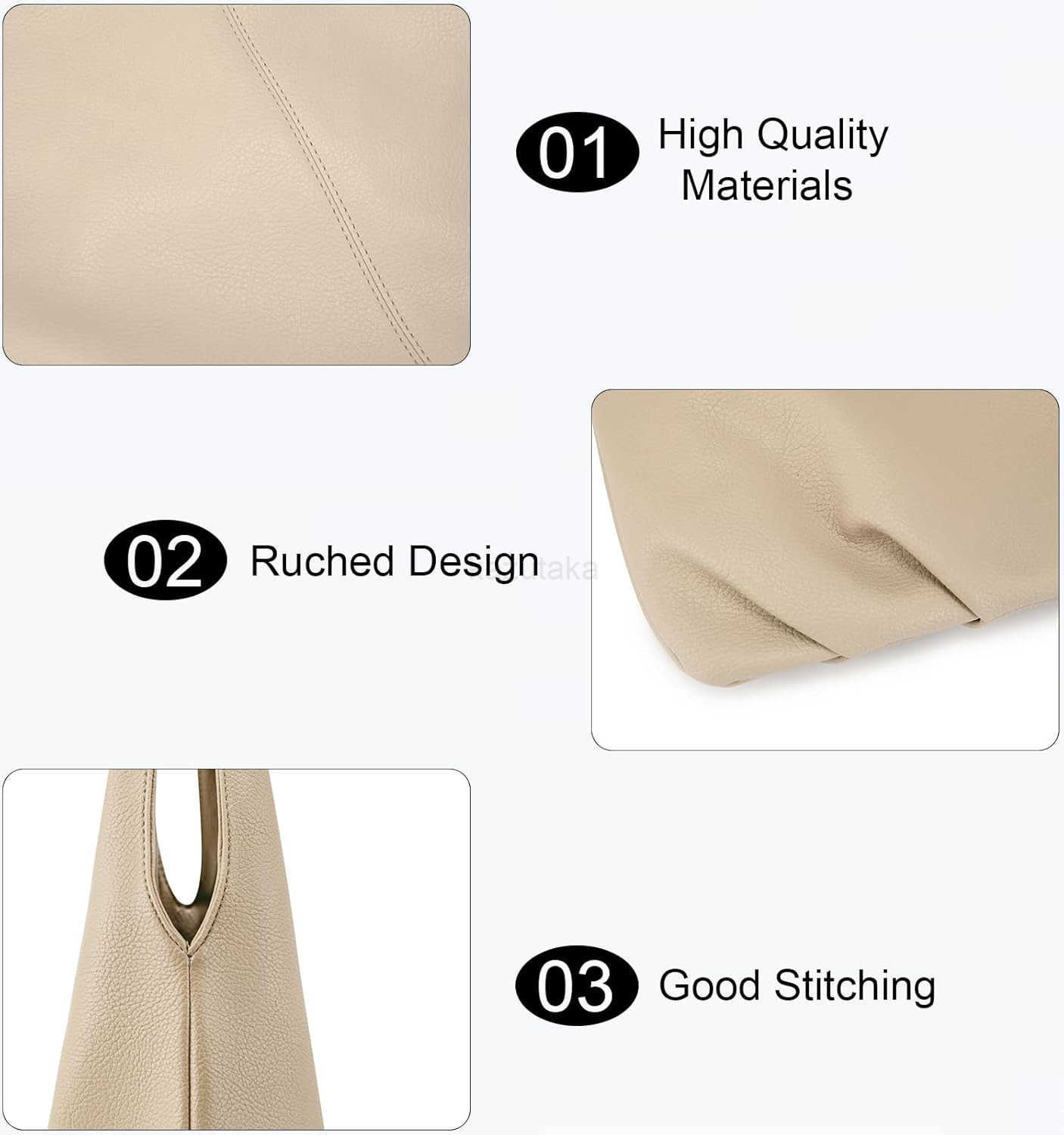 Slouchyr Women Vegan Leather Shoulder Handbags with Coin Purse Z250922