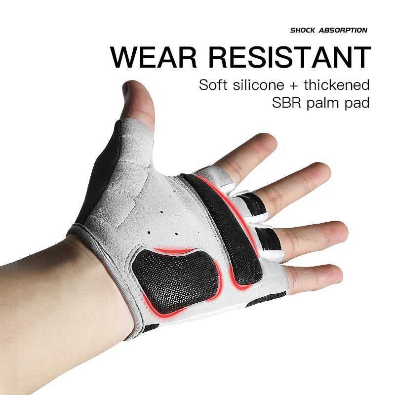 Men Cycling Bicycle Gloves Half Finger Gym Gloves Women Mitten Breathable Antislip Glove Fitness Sport Training Gloves J250922