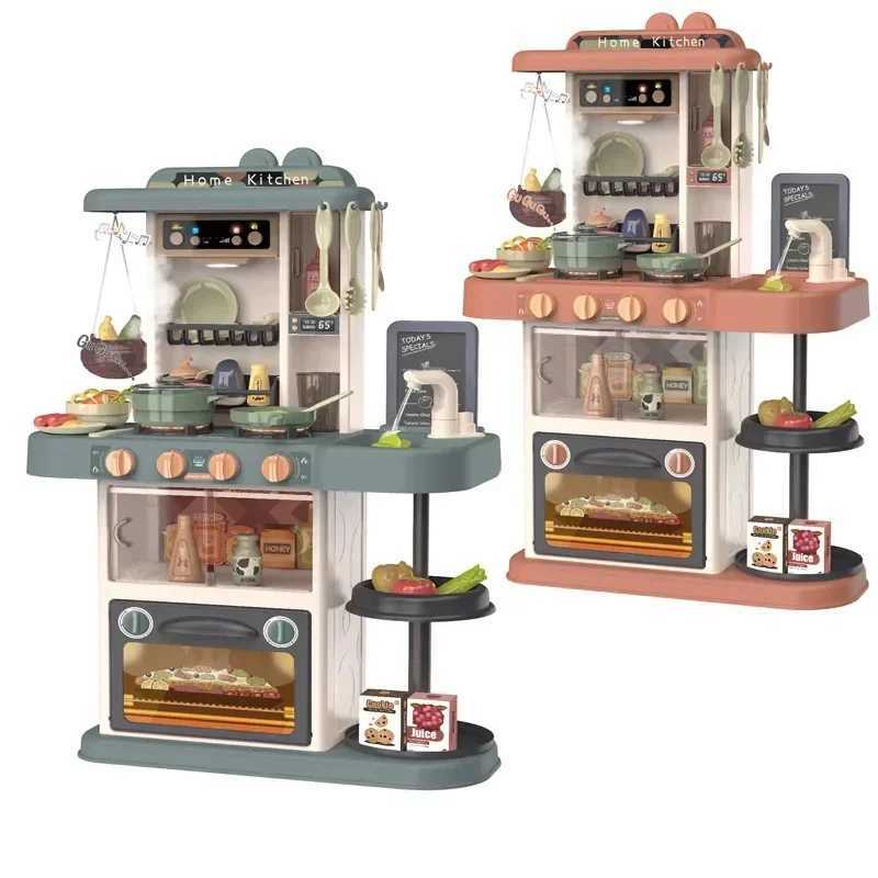 72cm Childrens Fashion Playing Home Simulation Kitchenware Cooking Mini Kitchen Toys Light Music Christmas Gift C250922