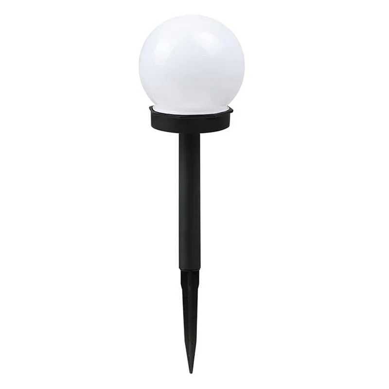 Outdoor Solar White Ball Ground Plugin Lamp Courtyard Decoration Lawn Lamp Waterproof Garden Landscape Lamp Round Ball Lamp C250922
