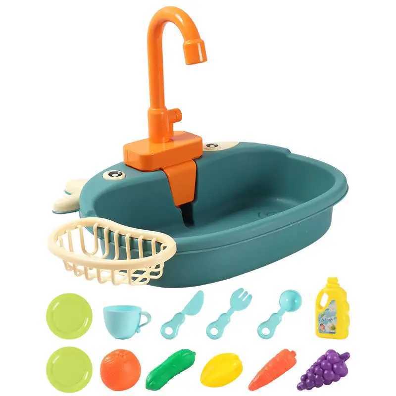 Set Children Role Play Girl Toys Kids Kitchen Sink Toys Simulation Electric Dishwasher Mini Kitchen Food Pretend Play House Toy C250922