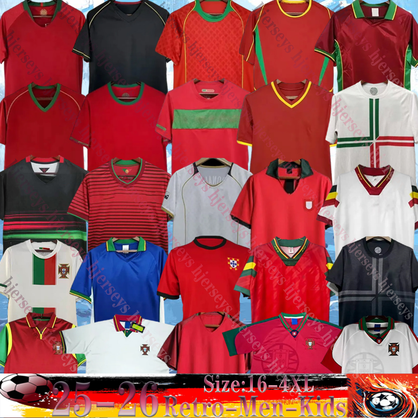 1998 1999 RONALDO soccer jerseys 2000 2002 2004 2006 2012 16 18 PAULETA RUI COSTA FIGO J.MOUTINHO NANI PEPE QUARESMA Portugieser long sleeves football T shirt 92 93 94 96