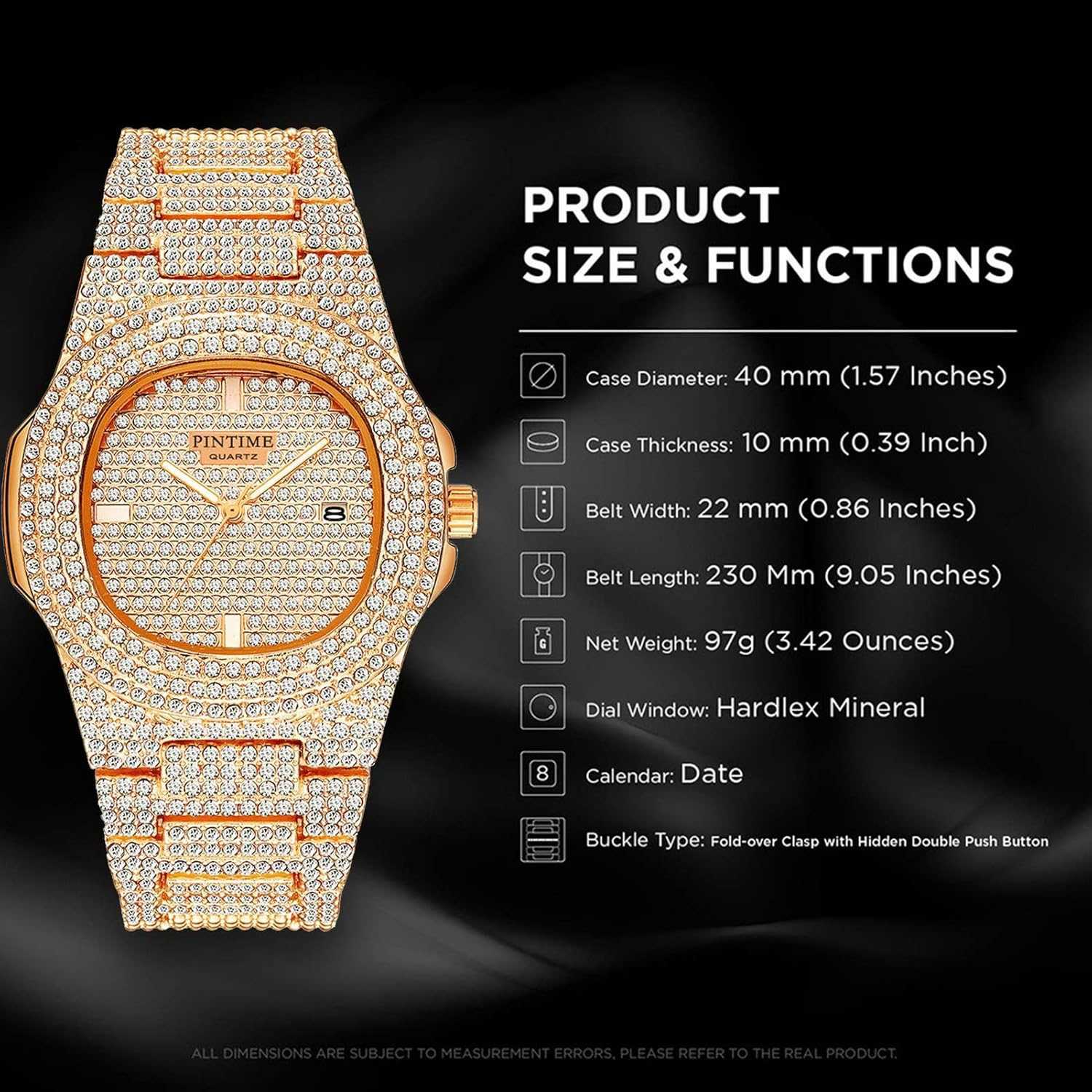 Mens Diamond Watches Luxury Unisex Silver Gold IcedOut Bling CZ Crystal Fashion Quartz Womens Watch Z250922