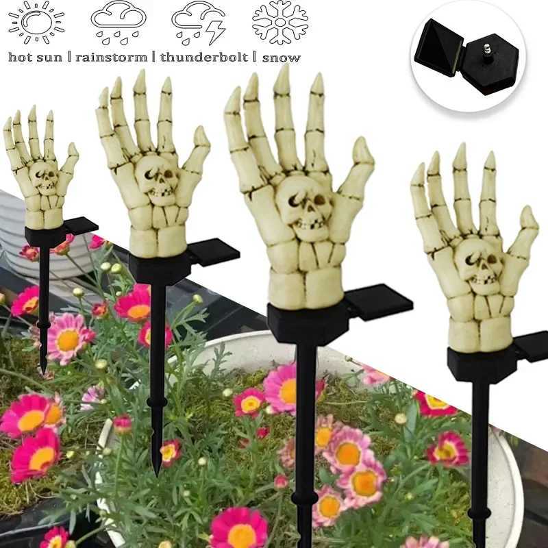 4PCS Halloween Palm Bone Light IP65 Waterproof Holiday Decoration Light Garden Patio Balcony Lawn Road Party Decoration C250922