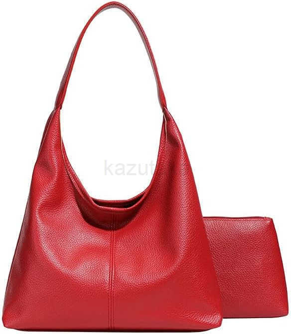 Women Slouchy Tote Bag Soft Casual PU Leather Shoulder Purses 2pcs Work Everyday Handbags Z250922