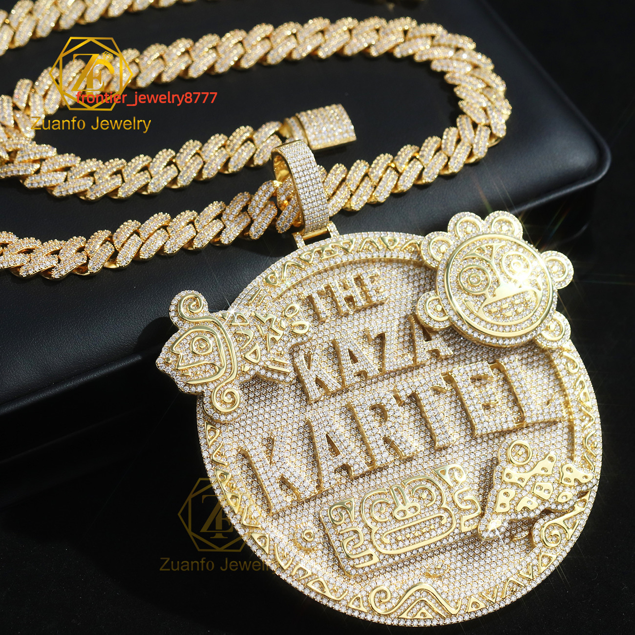 Customizable 925 Silver Moissanite Diamond Pendant Iced Out Jewelry for Cuban Link Chain Unique Letter Design Pendants Charms