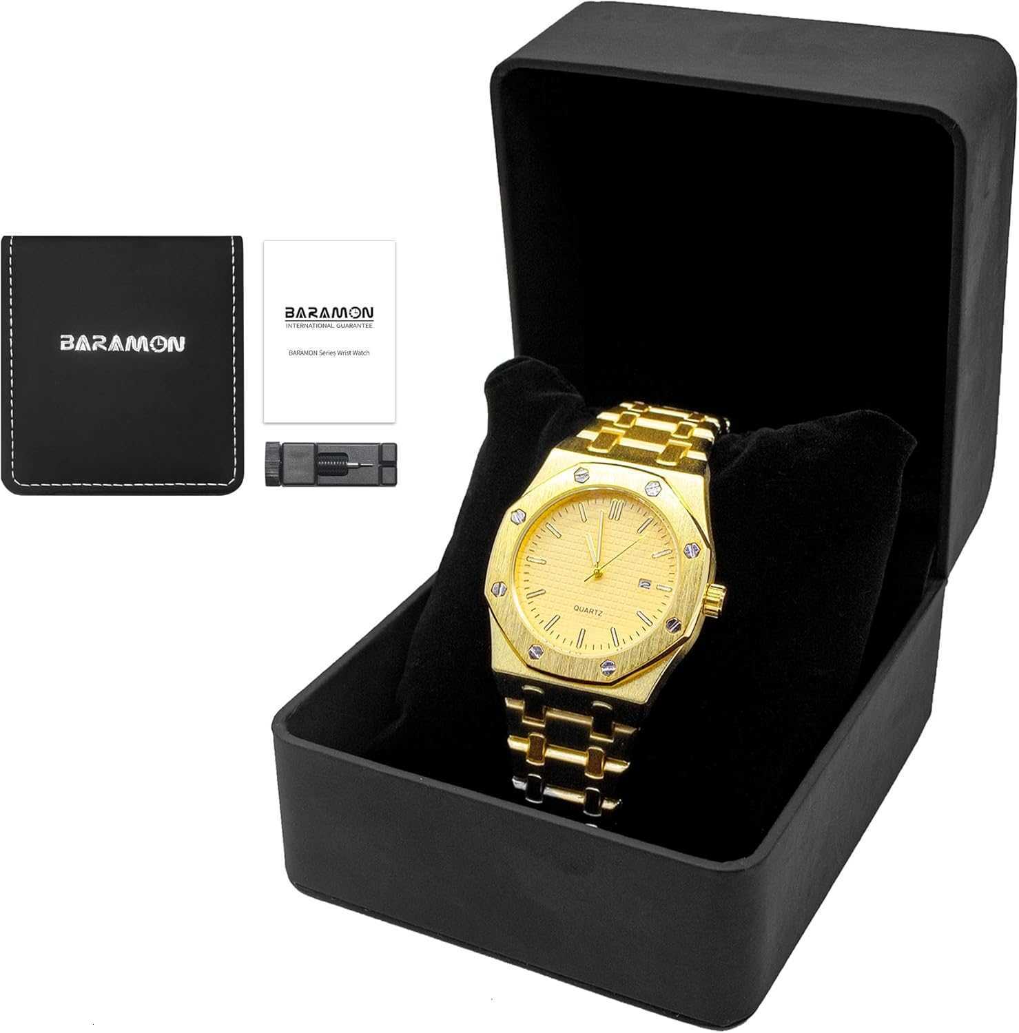 Mens Watches Royalty Stainless Steel Quartz Movement Date Male Clock Waterproof Luminous Hands Casual Business Wrist Watches for Men Z250922