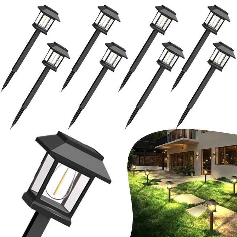 Solar Powered Outdoor Garden Stake Light LED Tungsten Filament Lamp for Villa Yard Lawn Landscape Lighting Decor Halloween Gift C250922