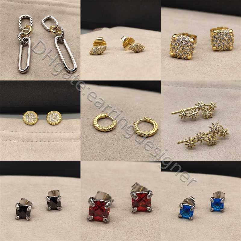 Designer Luxury Stud Earrings S925 Moissanite 18k Gold Diamond Simple Fashion Jewelry Round Party Eternity Classical Women Color-separated Hollowed Earring Gift