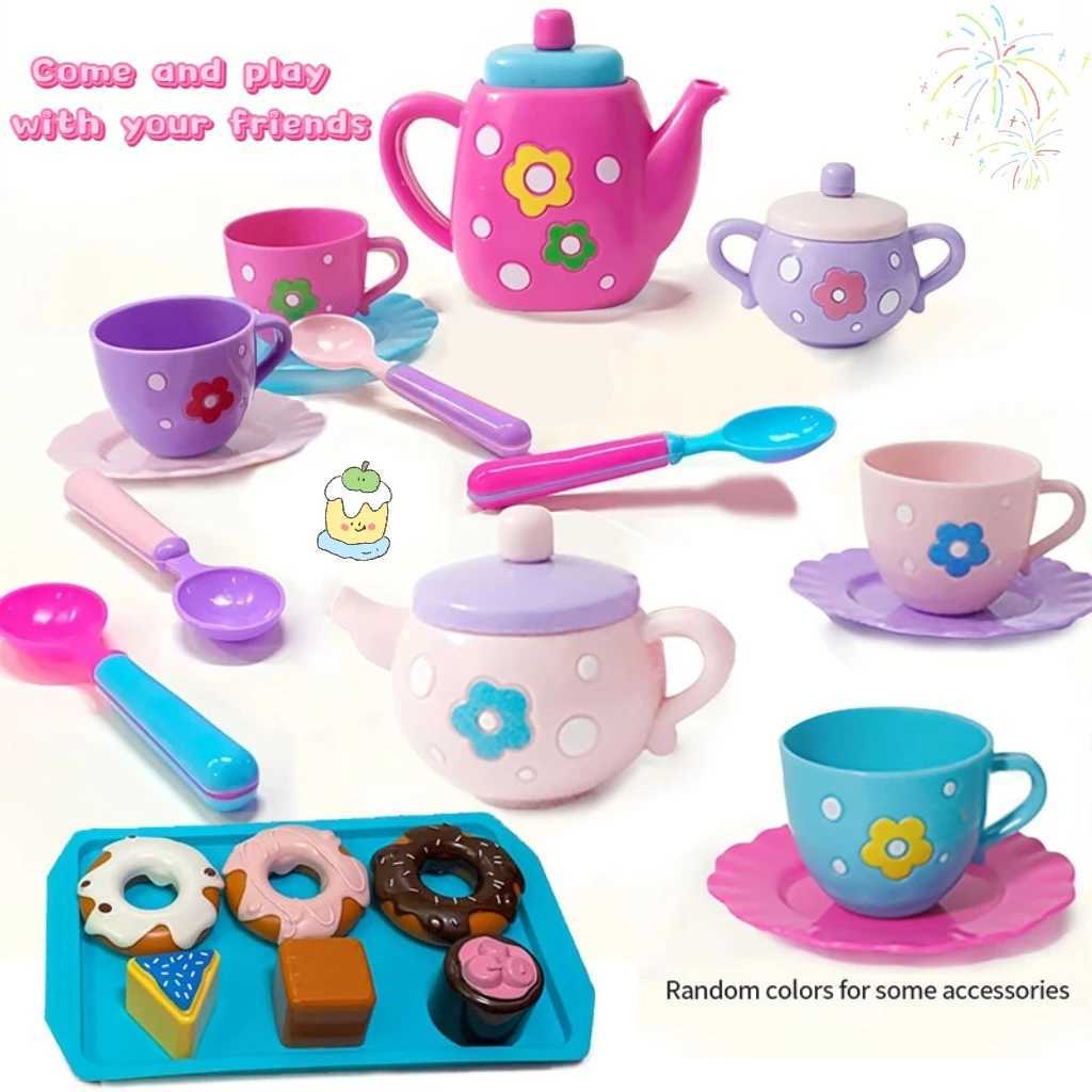 Tea set for girls tea party set tea set for kids including kettle cookies food for kids gifts for boys and girls C2509221