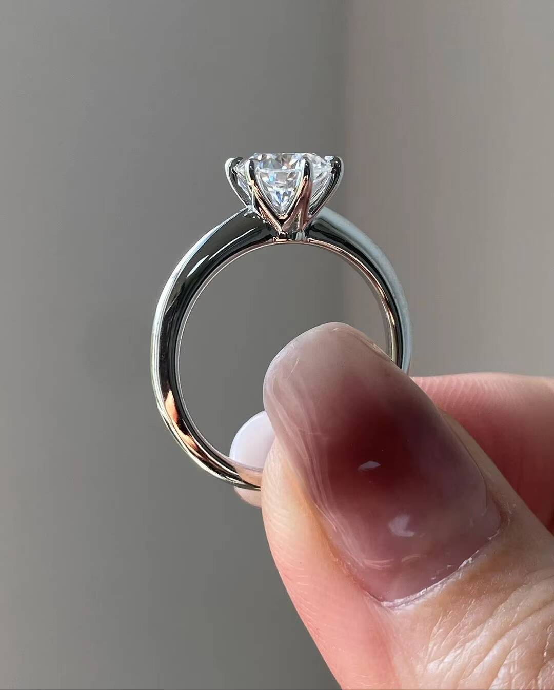 Custom Lab Grown Diamond 14k 18k Gold 2CT D VVS Round Cut IGI Certificate Lab Grown Diamonds Engagement Gift Girlfriend Rings