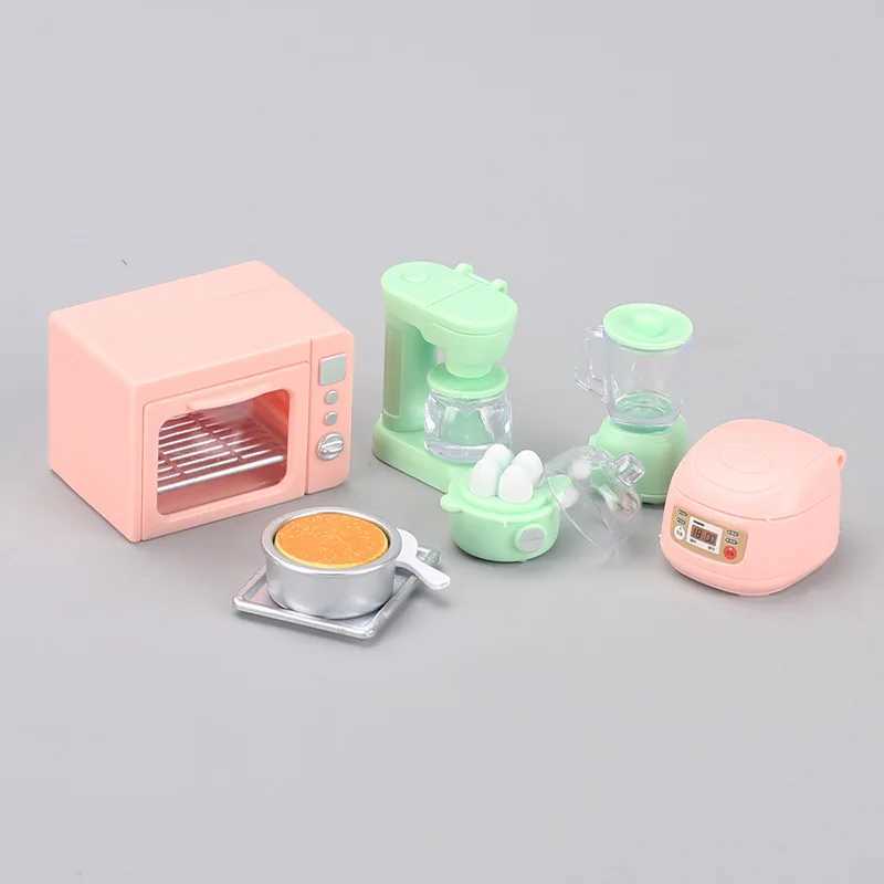 Kids Mini Play House Miniature Rice Cooker Oven Juicer Egg Steamer Small Model Childrens Doll House Accessories C250922