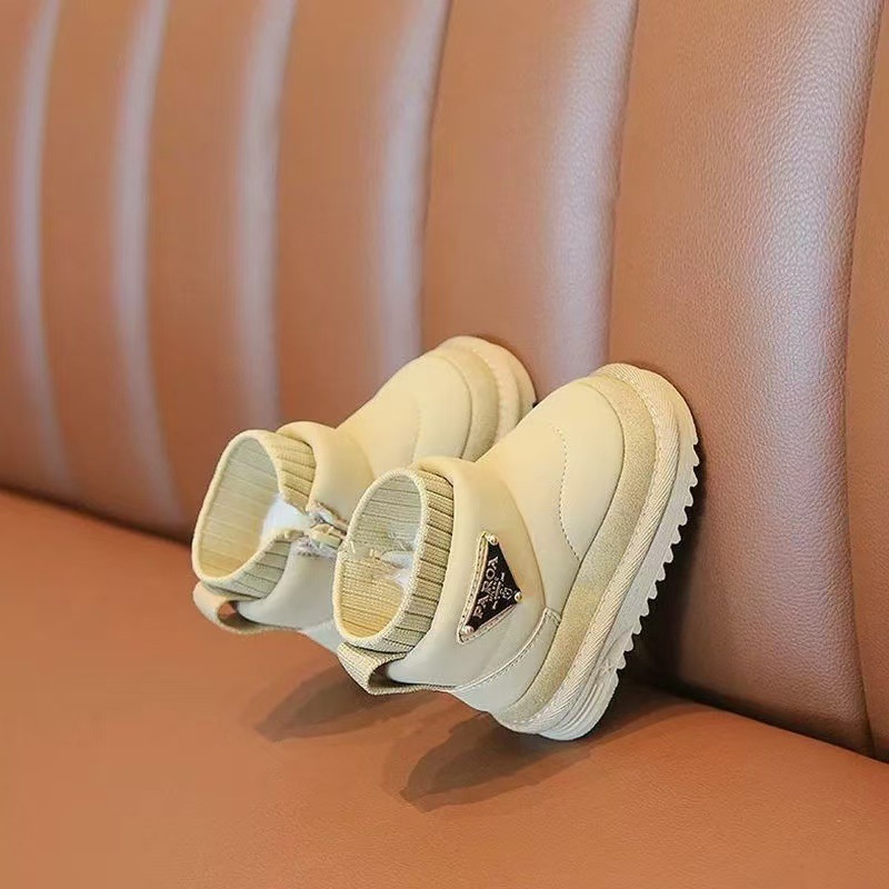 Free Shipping kids designer Snow Boots Winter Thermal Soft Sole Plush Lined Warm Shoes Non-Slip For Boys & Girls