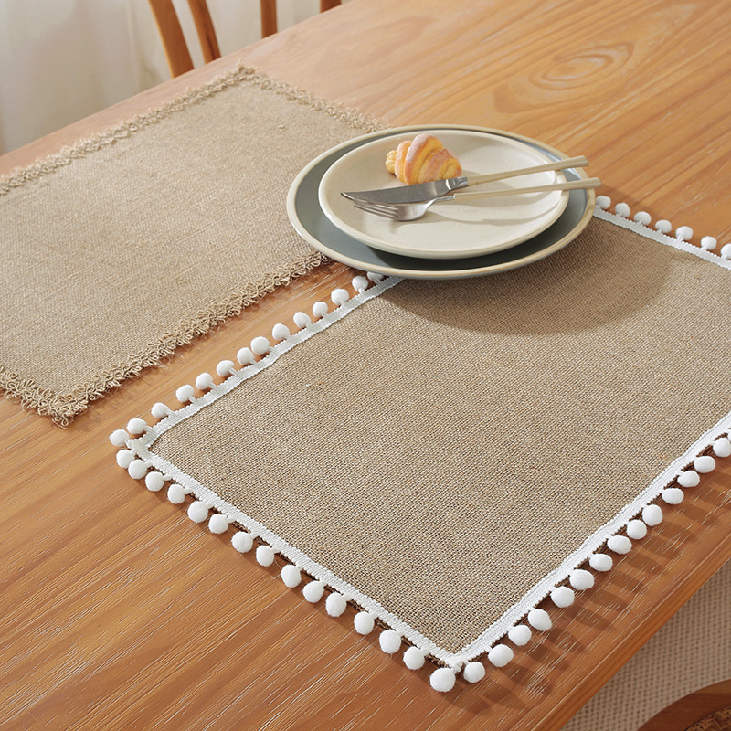 Vintage table runner festive natural linen woven party decoration simple decoration entryway chest of drawers cover towel BYTA01