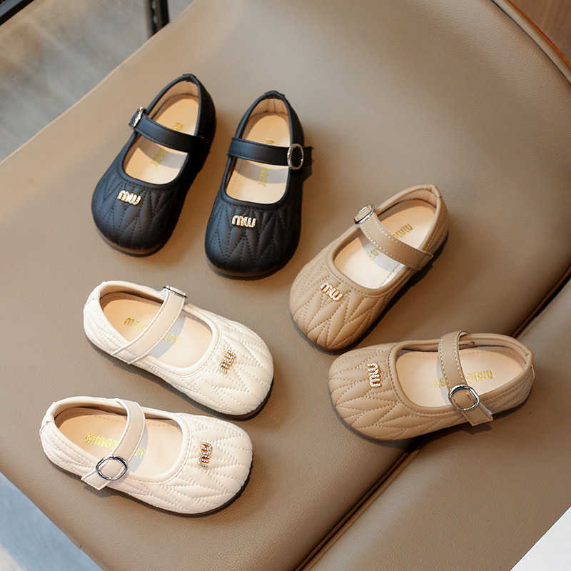 Childrens Leather Shoes 2025 New Spring and Autumn Girls Princess Shoes Soft Sole Versatile Baby Girls Single Shoes Trendy H250919