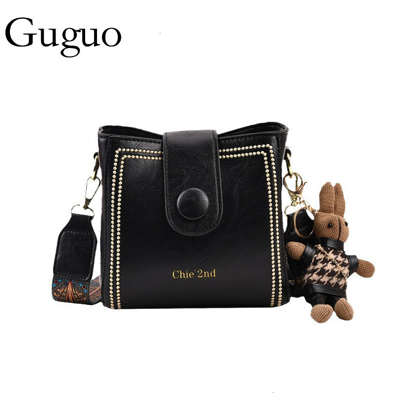 Guguo Designer Bag Women's New Trendy Shoulder Bag Crossbody Bag Fashion Versatile Bucket Bag Ladies' Vintage Tote Bag Luxury Bag Women'