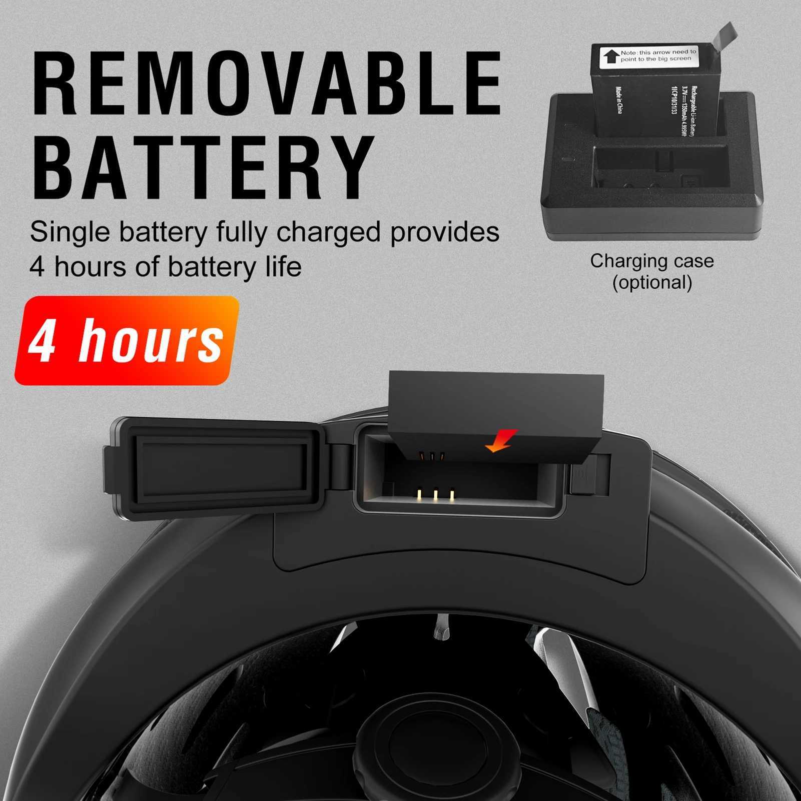 Bike Helmet with BT Smart Riding Helmet with 1080P Camera and Rear Lights Universal Adjustable Motorcycle Helmets for Men J251105