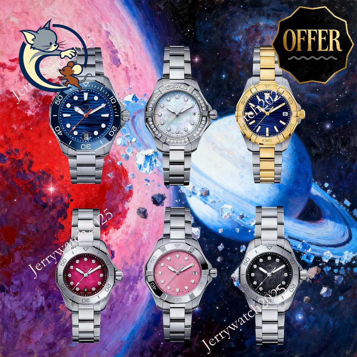 Tageres Hueuerly watch Iced Outs Tagly Huer chronomat Mens Watch Designer Superclone Watches Men Designer Womens Watches High Quality Quartz Battery Watch With