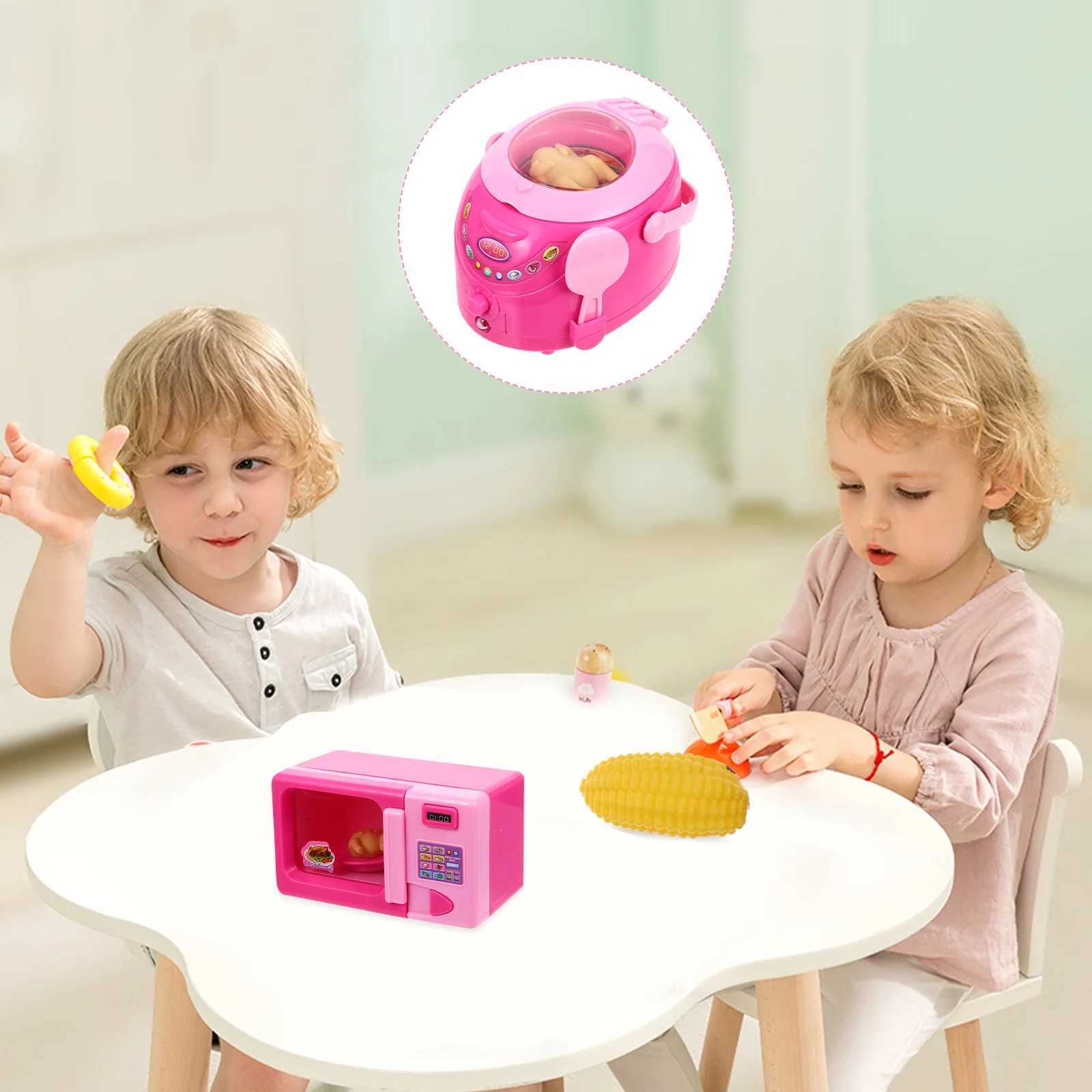 1pc Kids Microwave Oven Toy Educational Plaything Dollhouse Accessories Miniature Kitchen Decor Pretend Microwave Plastic Model C2509221