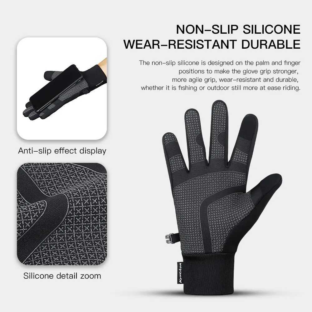 Winter Outdoor Cycling Gloves Thicken Warm Windproof Breathable Touch Screen Silicone Antislip Gloves Sports Ski Riding Gloves J250922