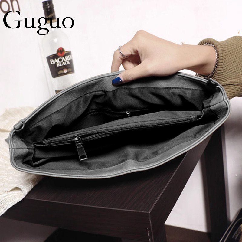Guguo Designer Bag 2025 New Korean Style Women's Bag Trendy Large Capacity Simple Shoulder Crossbody Luxury Bag Clutch Envelope Bag